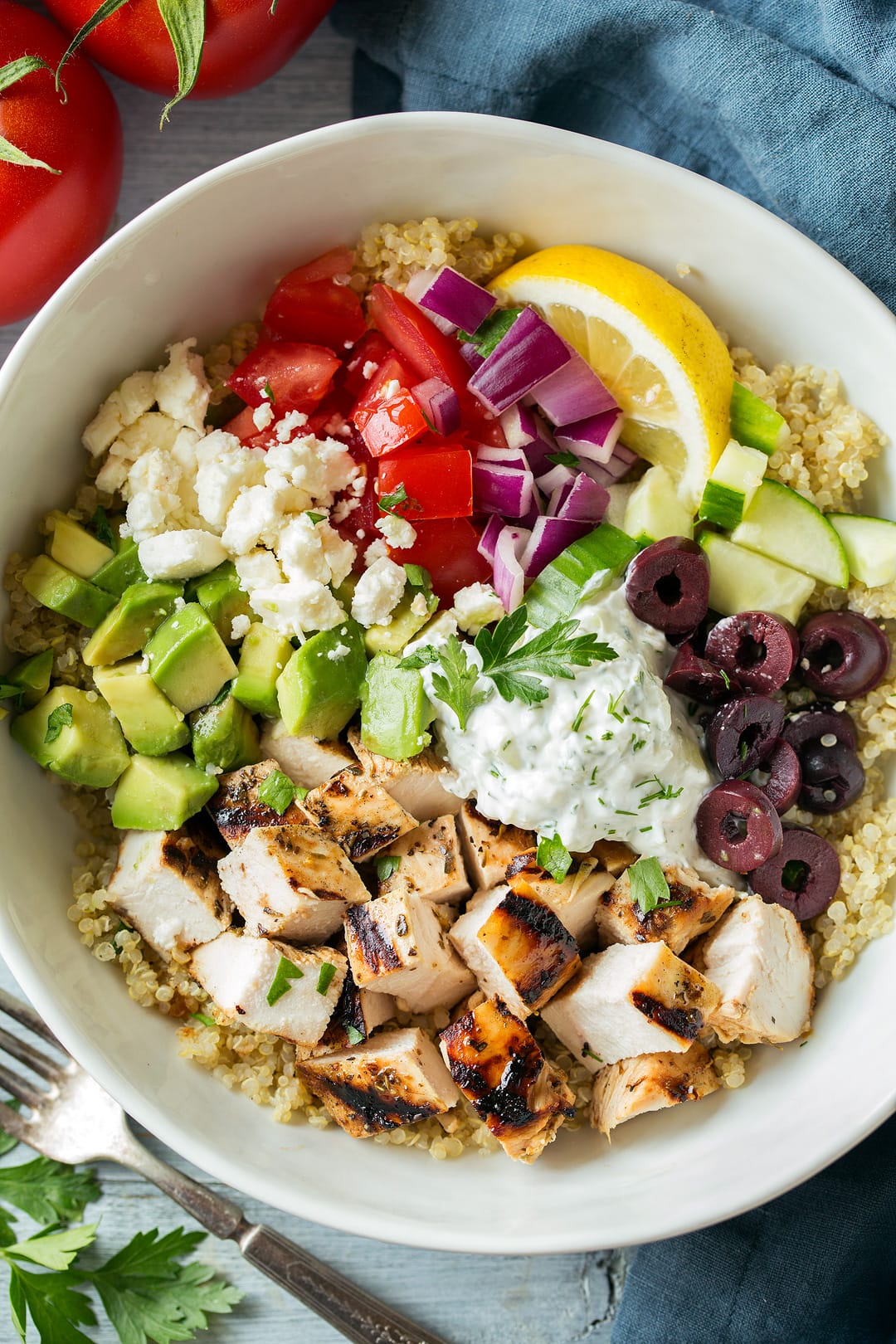 Grilled Lemon-Dill Chicken with Quinoa Salad