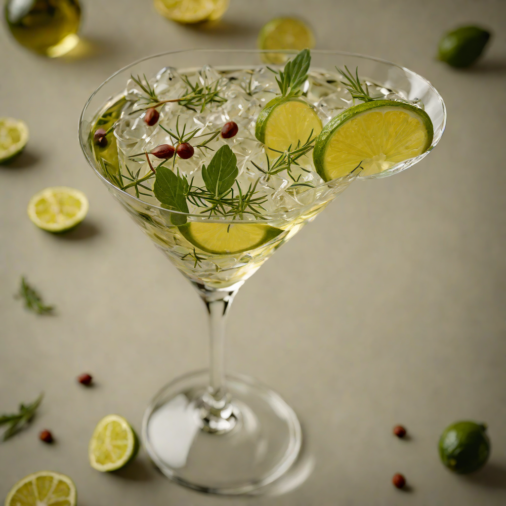 Herbal Gin and Vermouth Stirred Martini