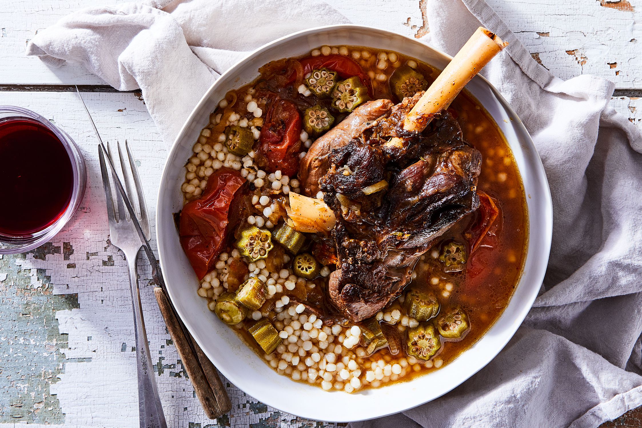 Slow-Simmered Iraqi Lamb Stew with Okra and Tomatoes