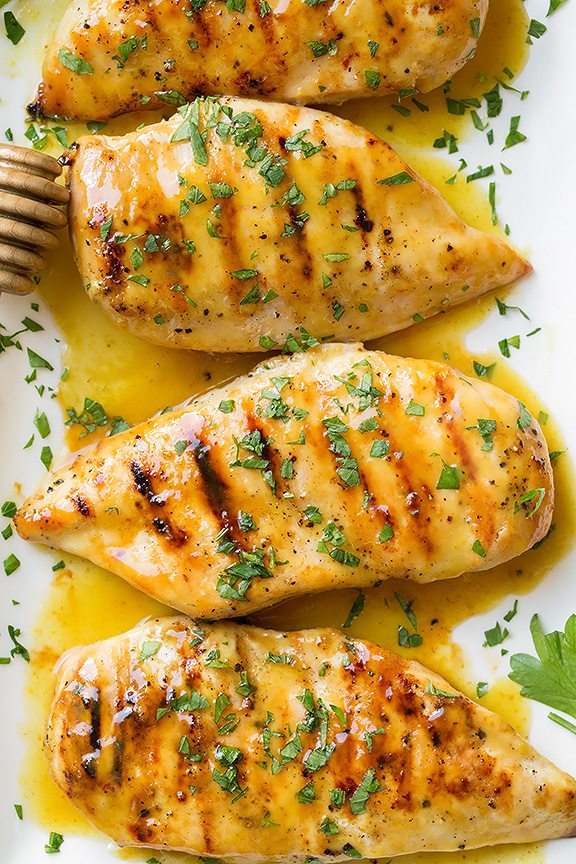 Grilled Bourbon-Glazed Chicken with Louisville Honey Mustard