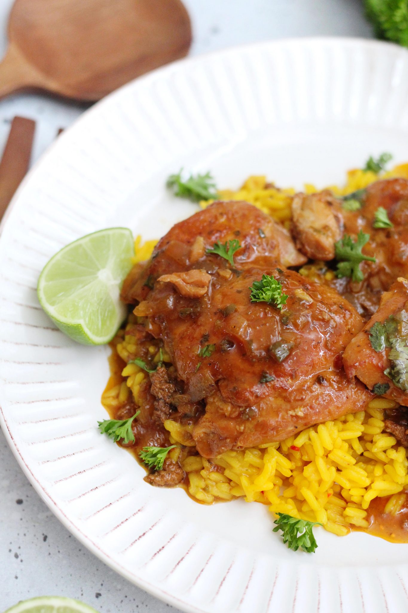 Pan-Seared Chicken with Puerto Rican Sofrito and Mojo Sauce