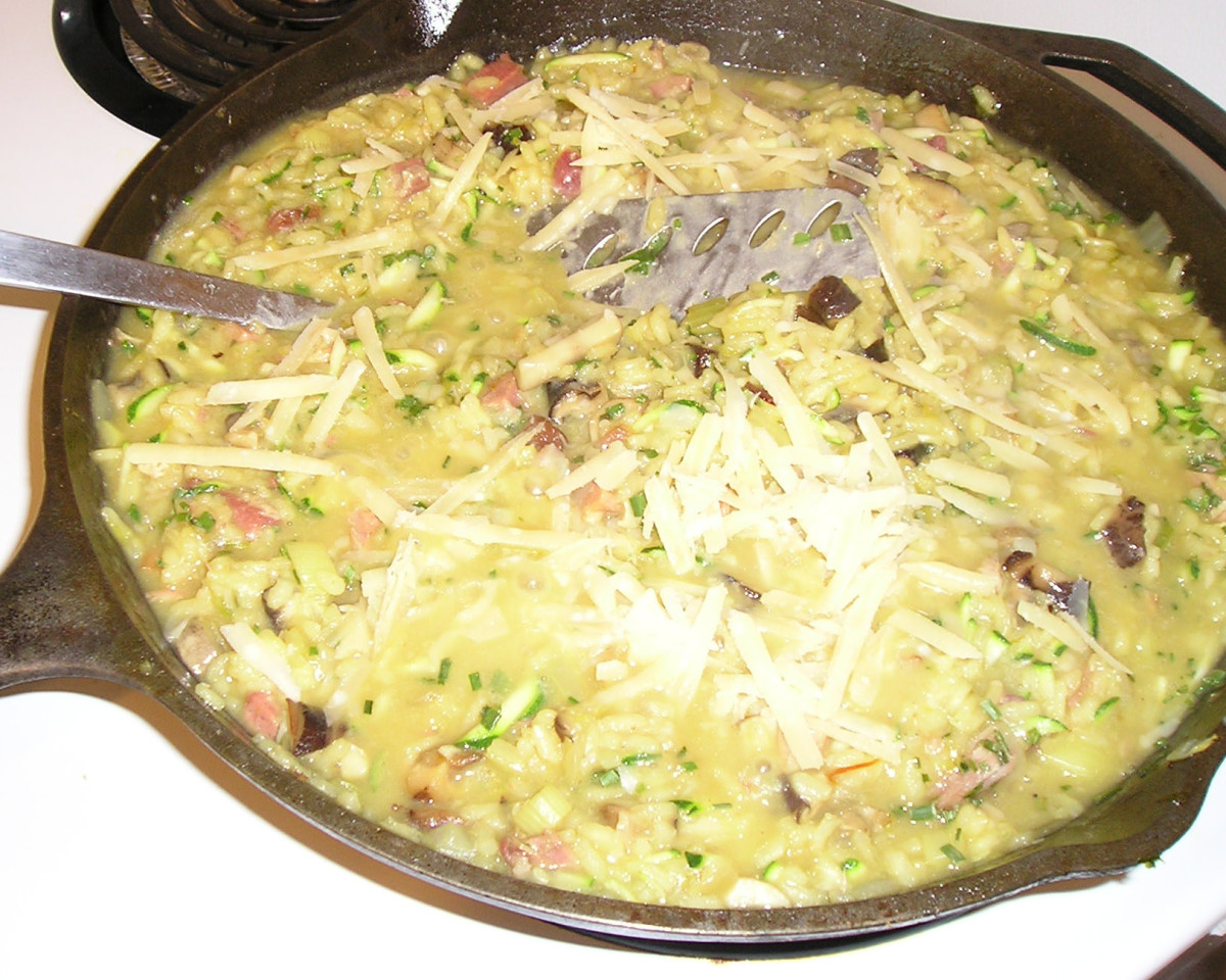 Half-and-Half Mushroom Risotto