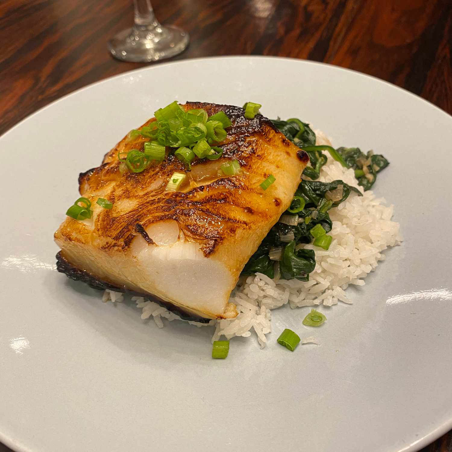 Pan-Seared Chilean Sea Bass with Miso-Ginger Glaze