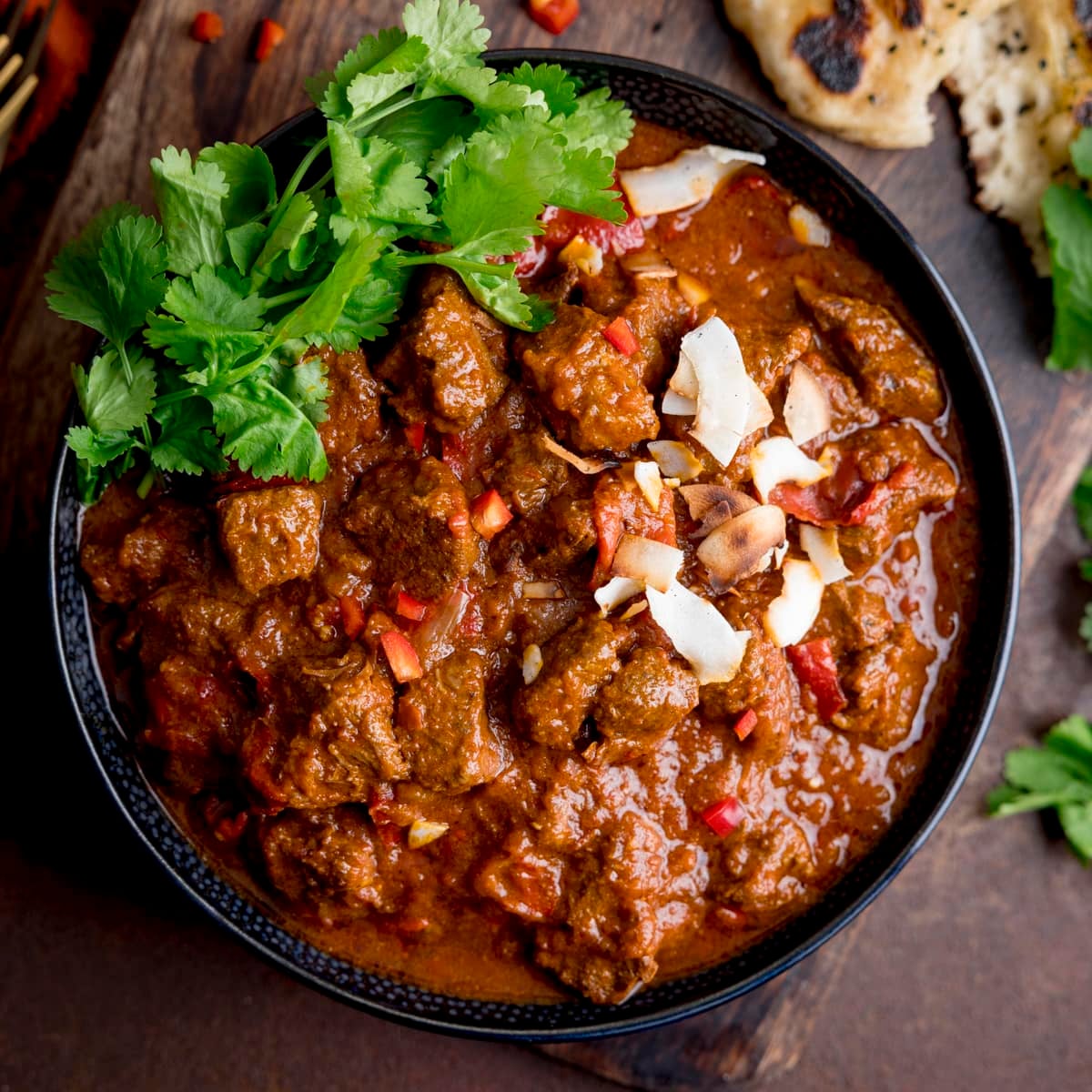 Slow-Cooked Beef Curry with Coconut and Spices