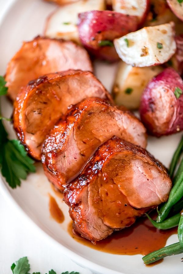 Maple-Chipotle Glazed Pork Tenderloin with Grilled Corn Salad