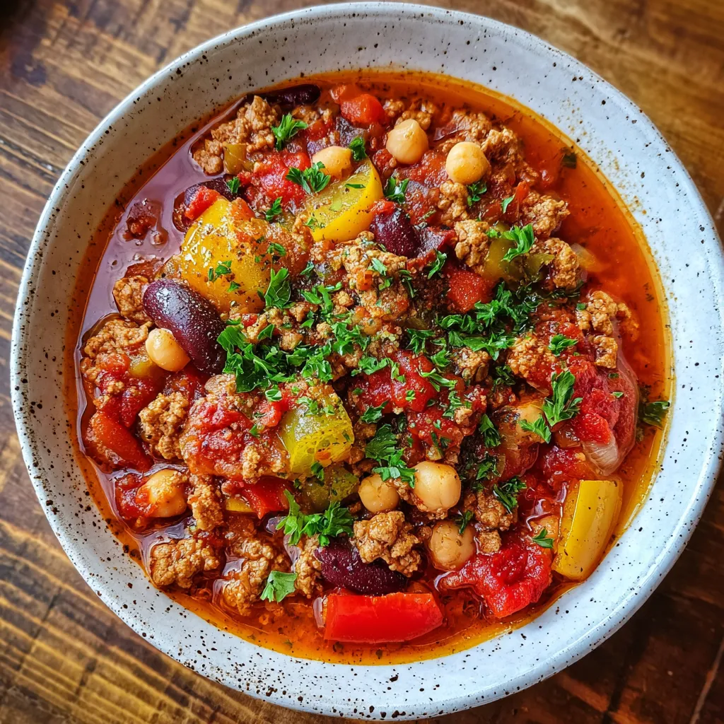 Northwest Allen County School-Style Turkey Chili with Cornbread Crumble
