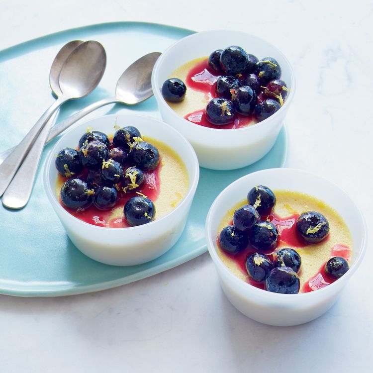 Honey-Lavender Panna Cotta with Fresh Berry Compote