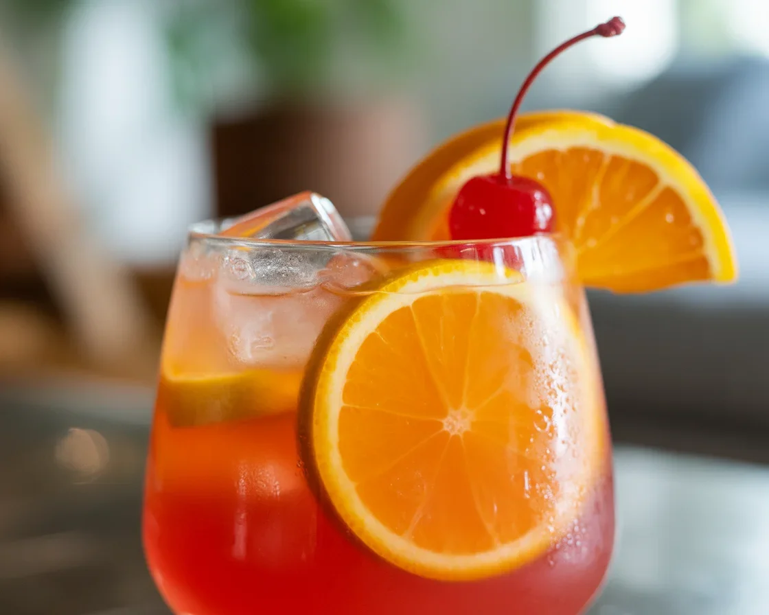 Spiced Rum Sunset Punch