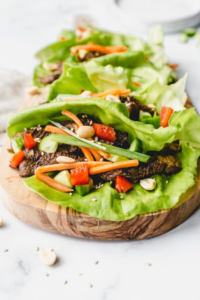 Pan-Fried Beef Bulgogi Lettuce Wraps