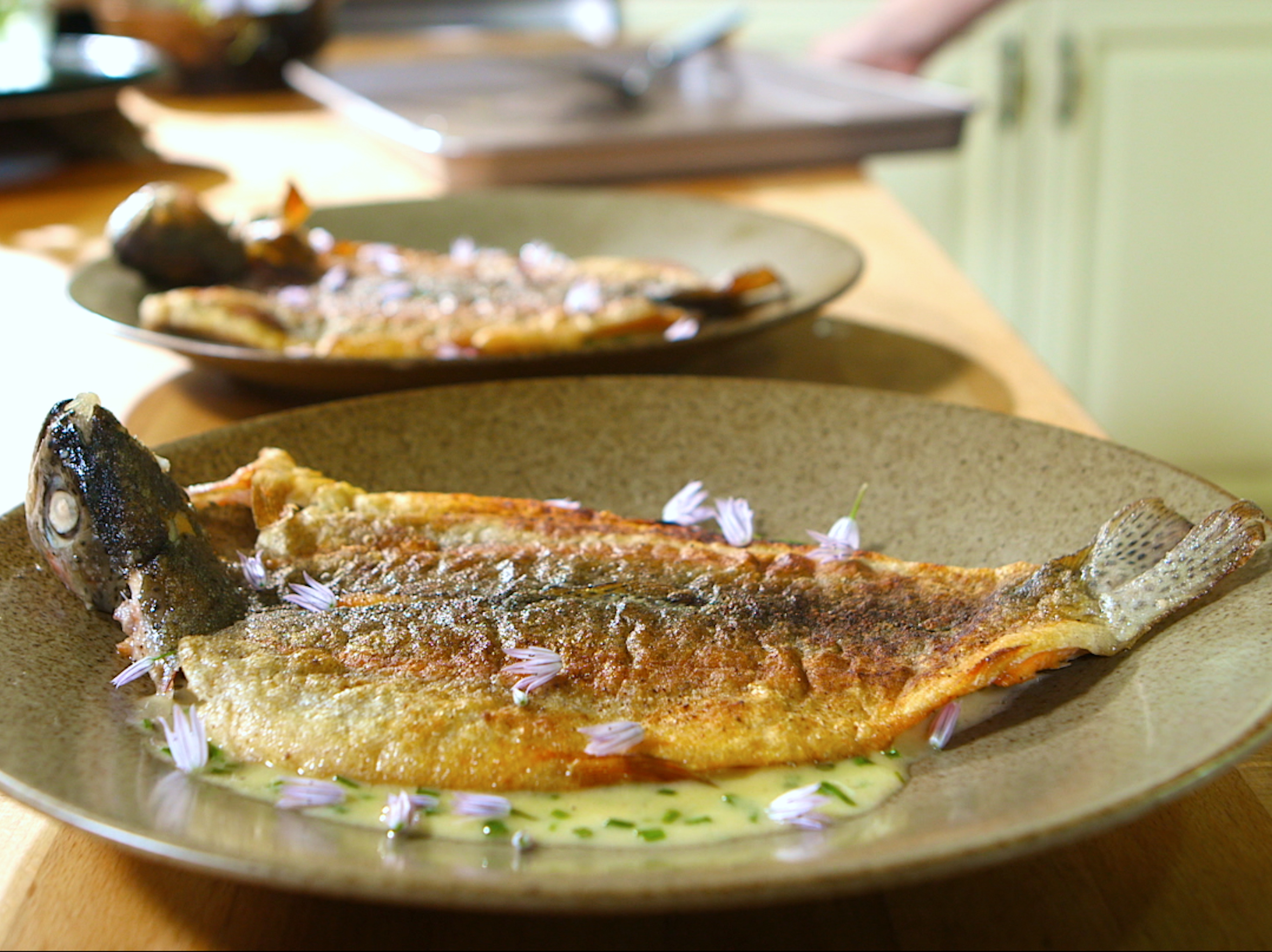 Steamed Kashmiri Trout with Walnut and Mustard Seed Sauce