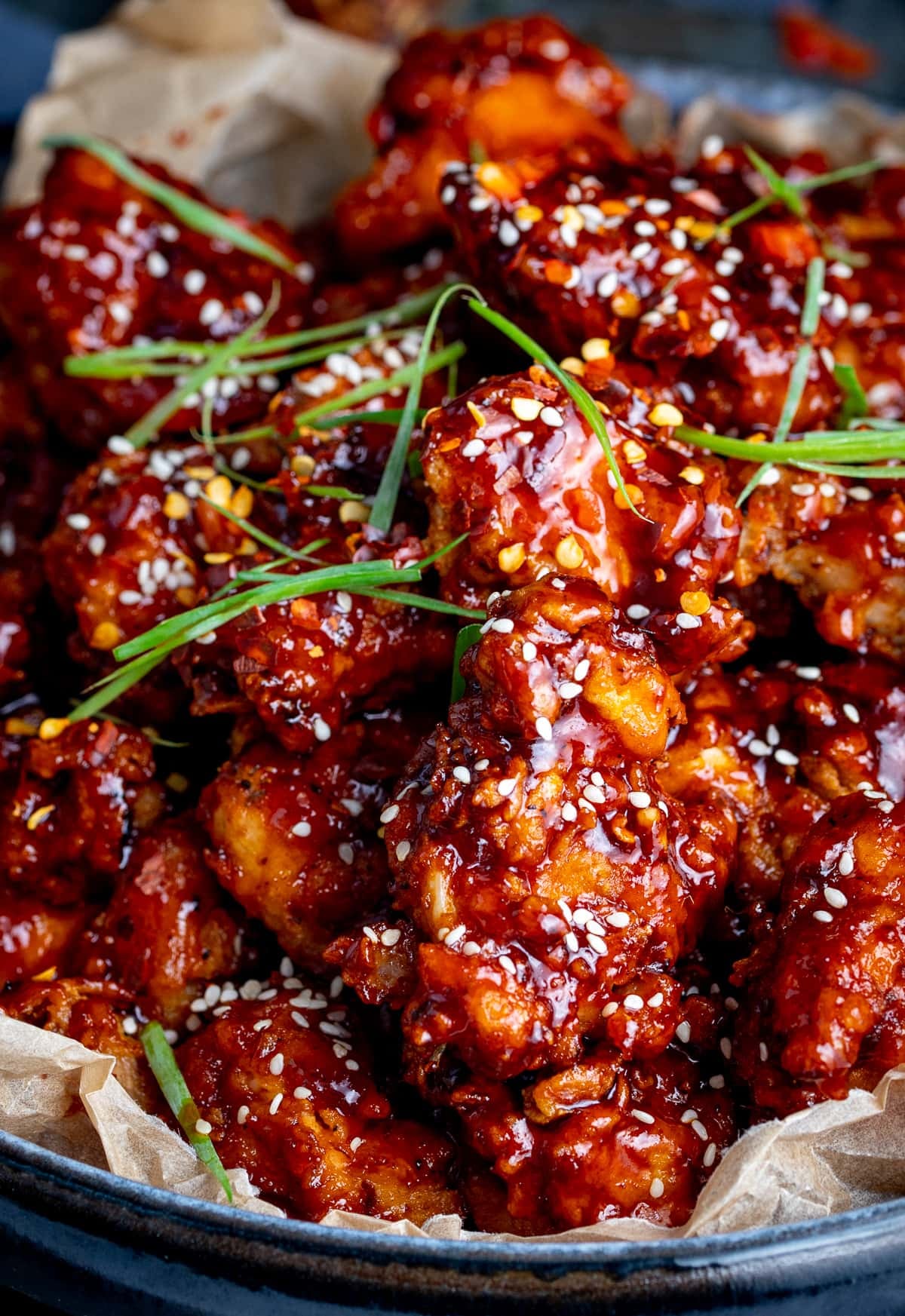 Double-Fried Korean Chicken with Spicy Soy-Garlic Glaze