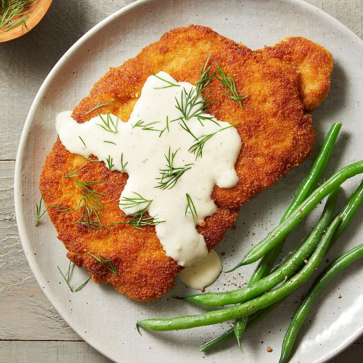 Stuttgart-Inspired Pork Schnitzel with Mushroom Cream Sauce