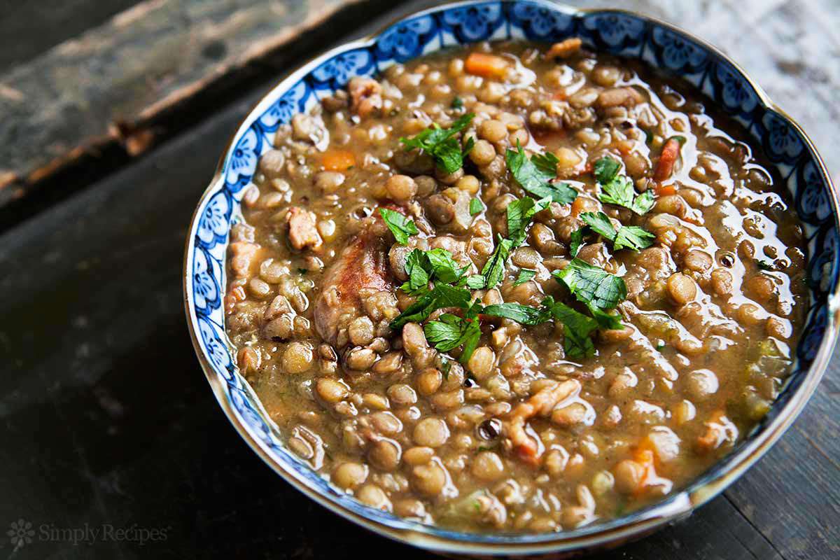 Hearty Lentil and Sausage Stew with Carrots and Onions
