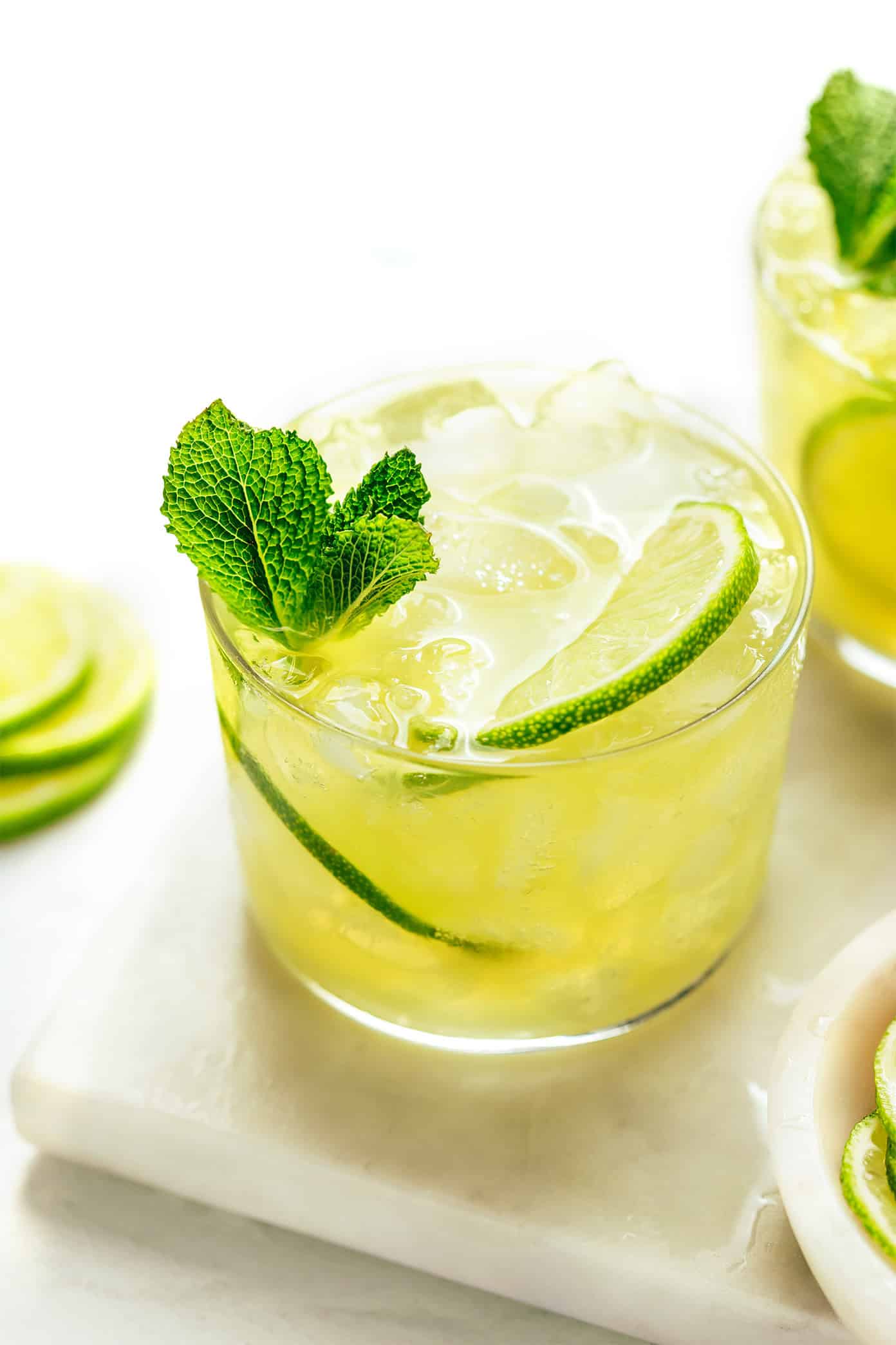 Citrus-Mint Gin Fizz with Fresh Lime