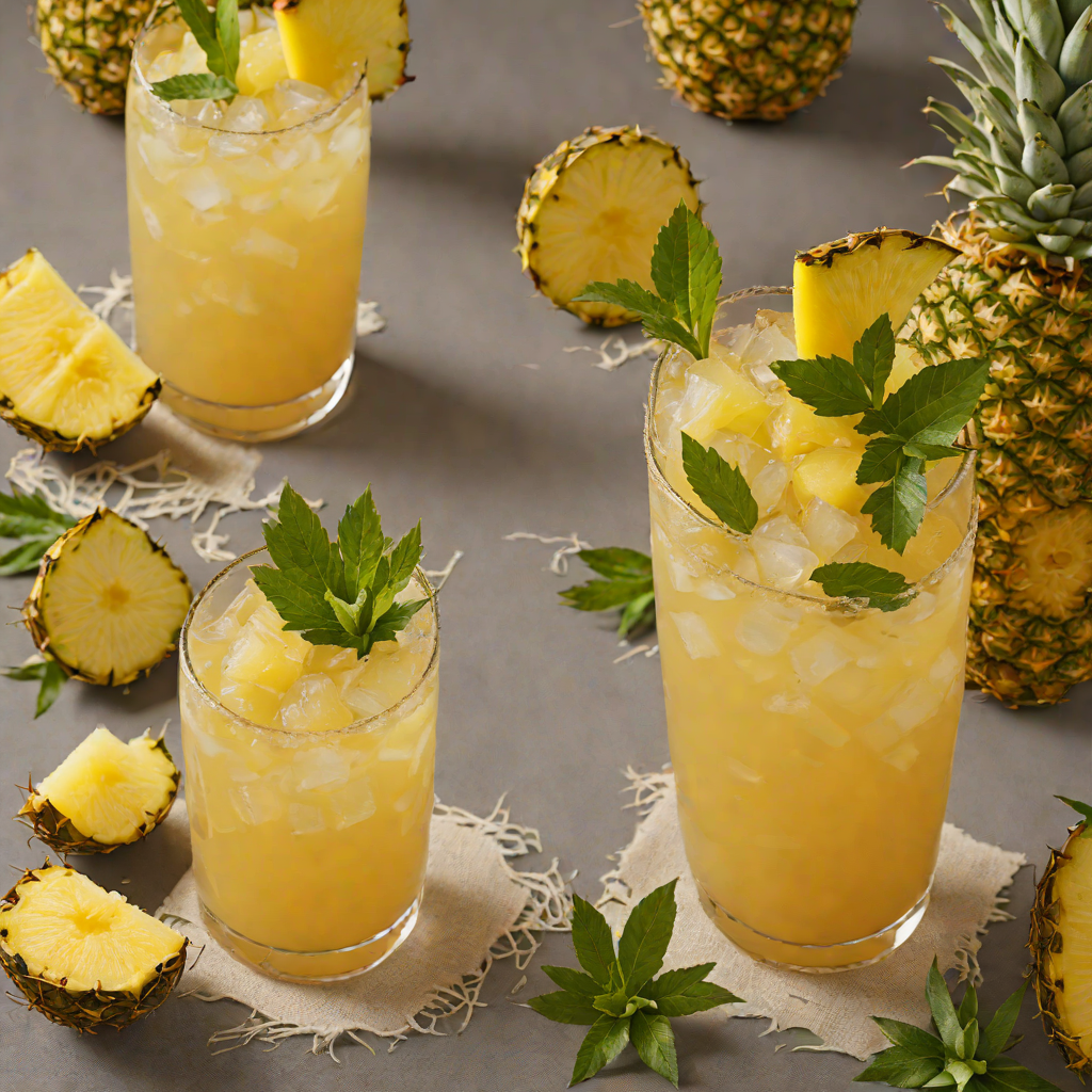 Rum Muddled Pineapple Tiki Punch