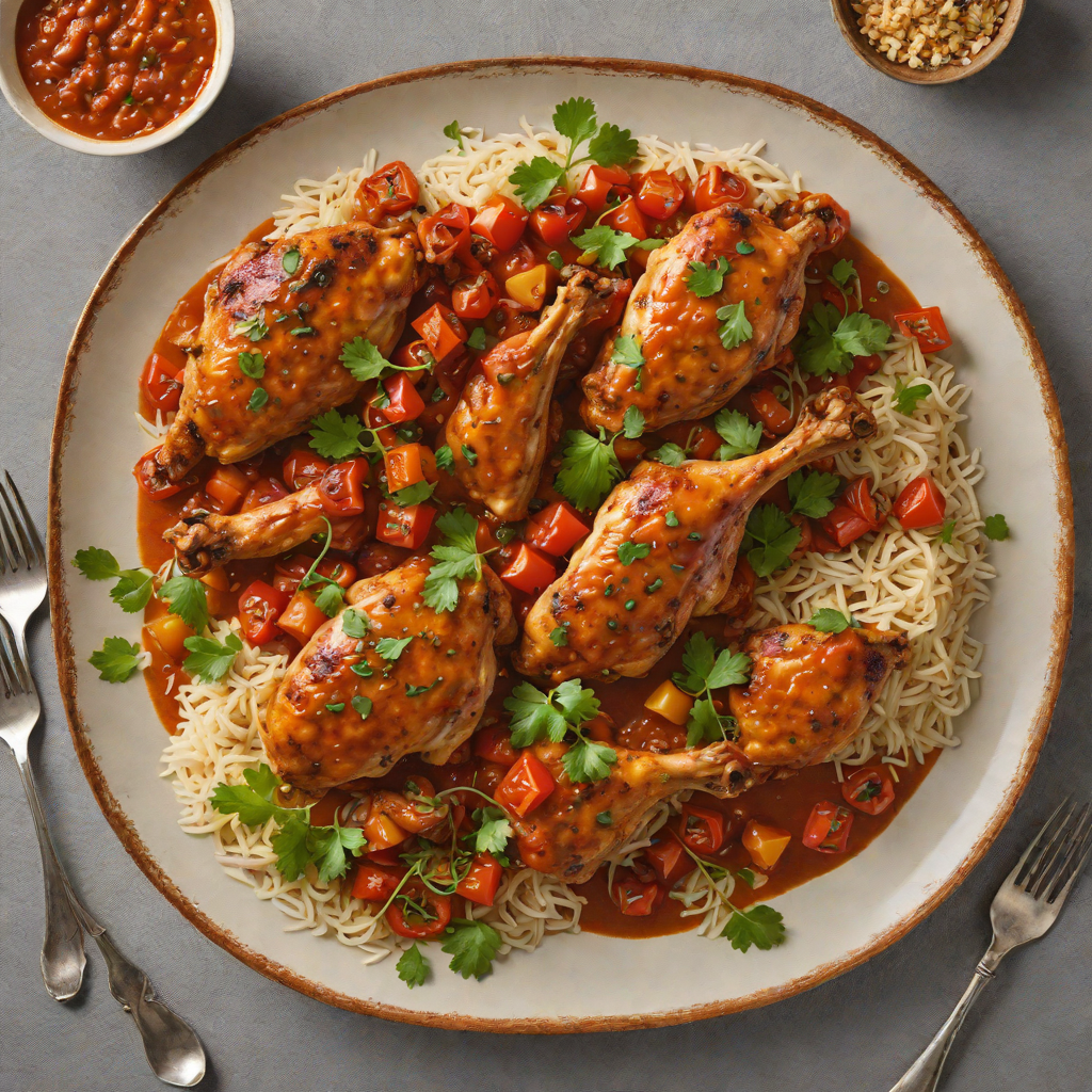 Pan-Seared Berbere Chicken with Spiced Tomato-Onion Sauce