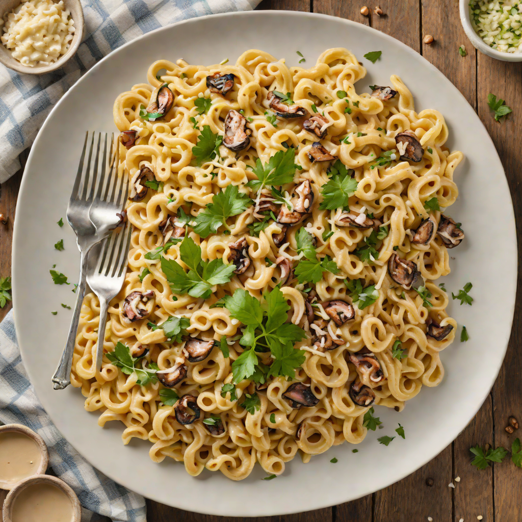Spätzle with Creamy Mushroom and Onion Sauce