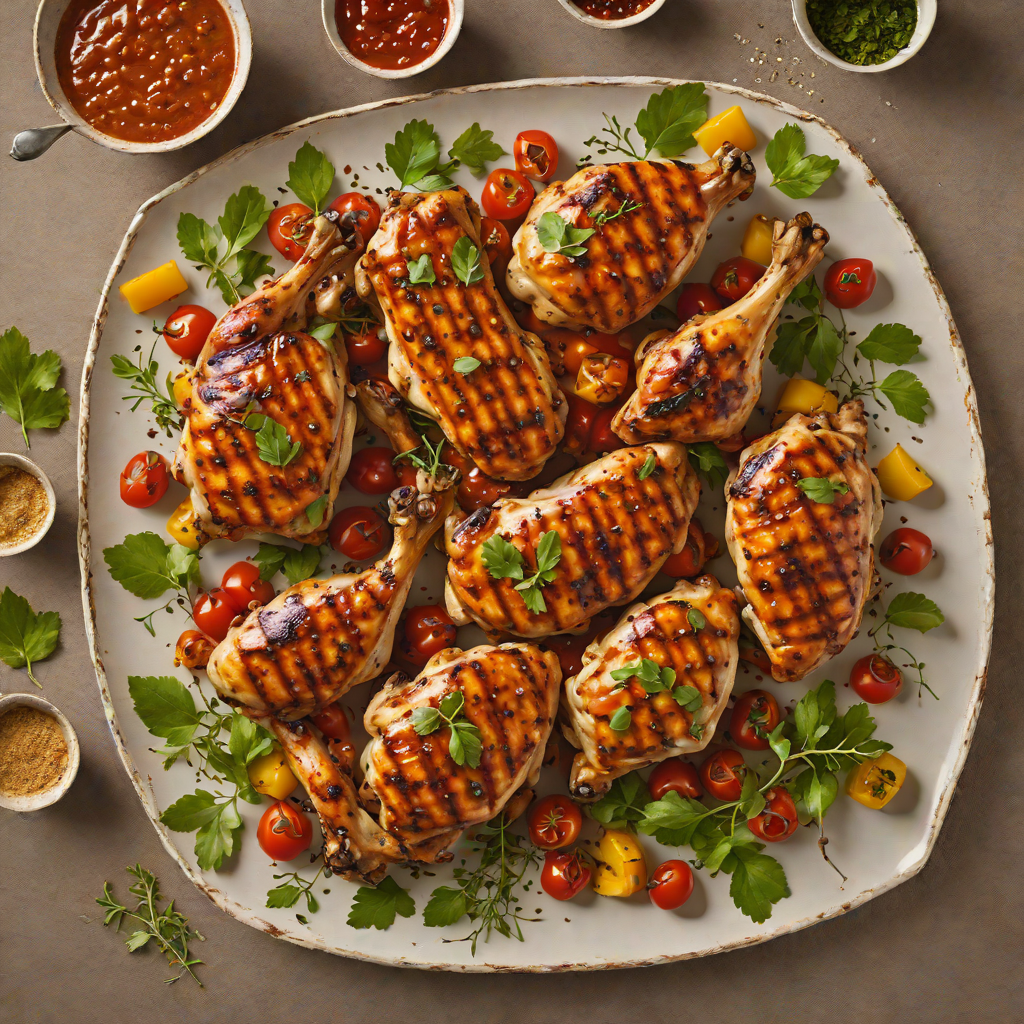 Grilled Herb-Marinated Chicken with Smoky Paprika Sauce