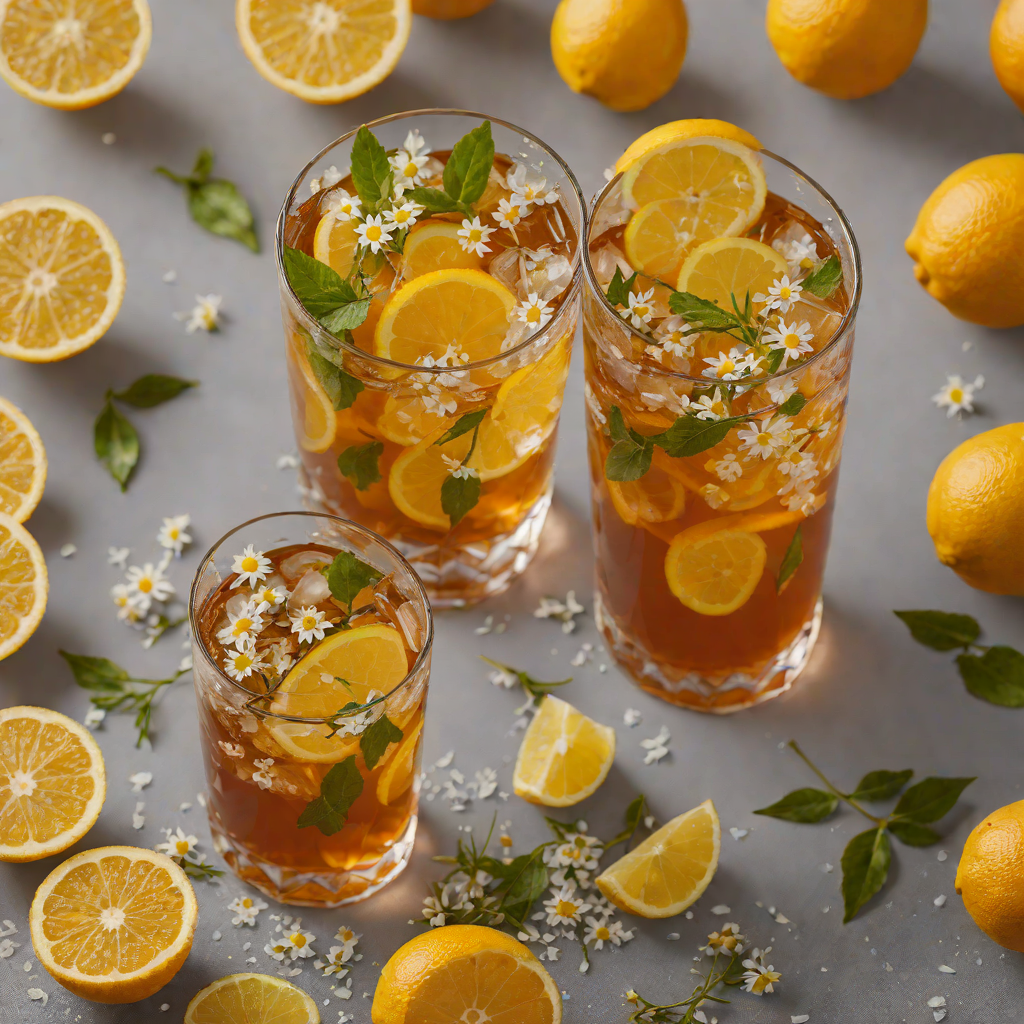 Citrus and Chamomile Infused Iced Tea