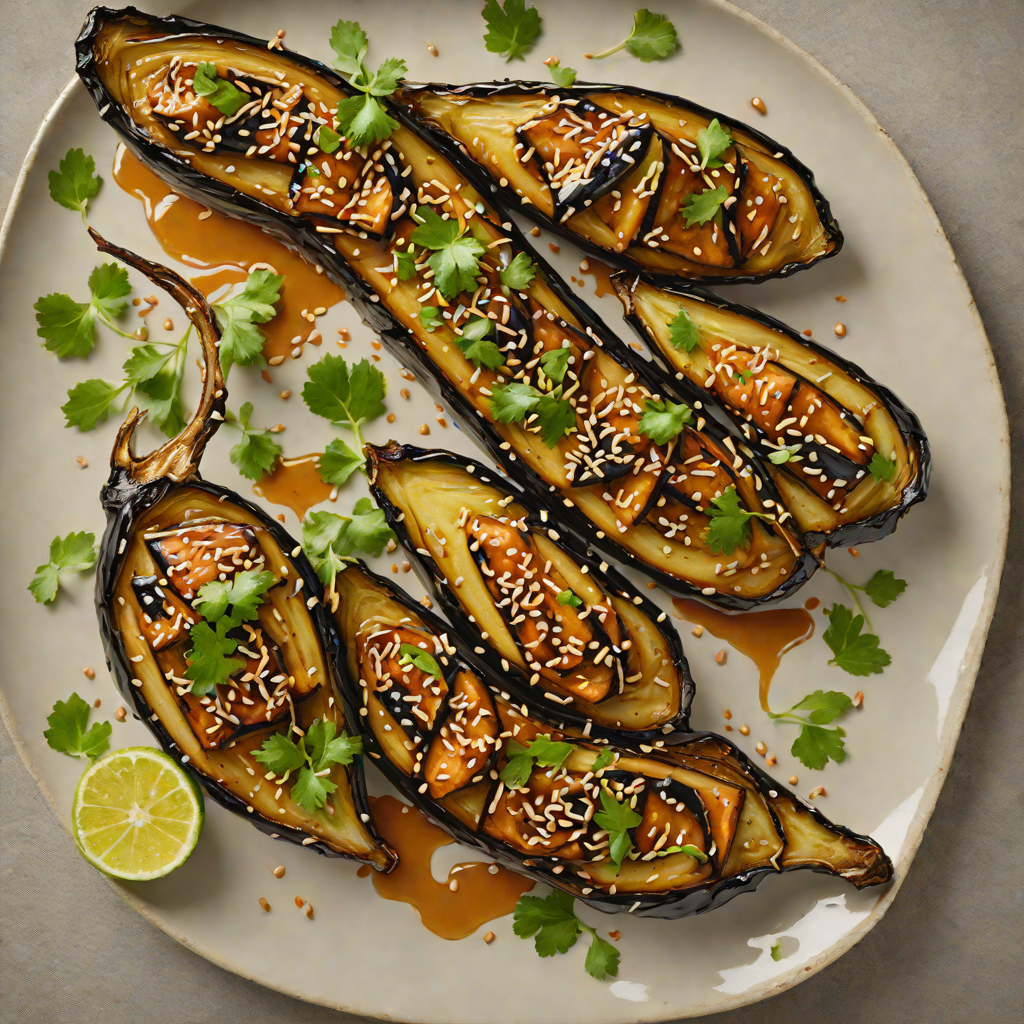 Seared Miso-Glazed Eggplant with Toasted Sesame and Scallions