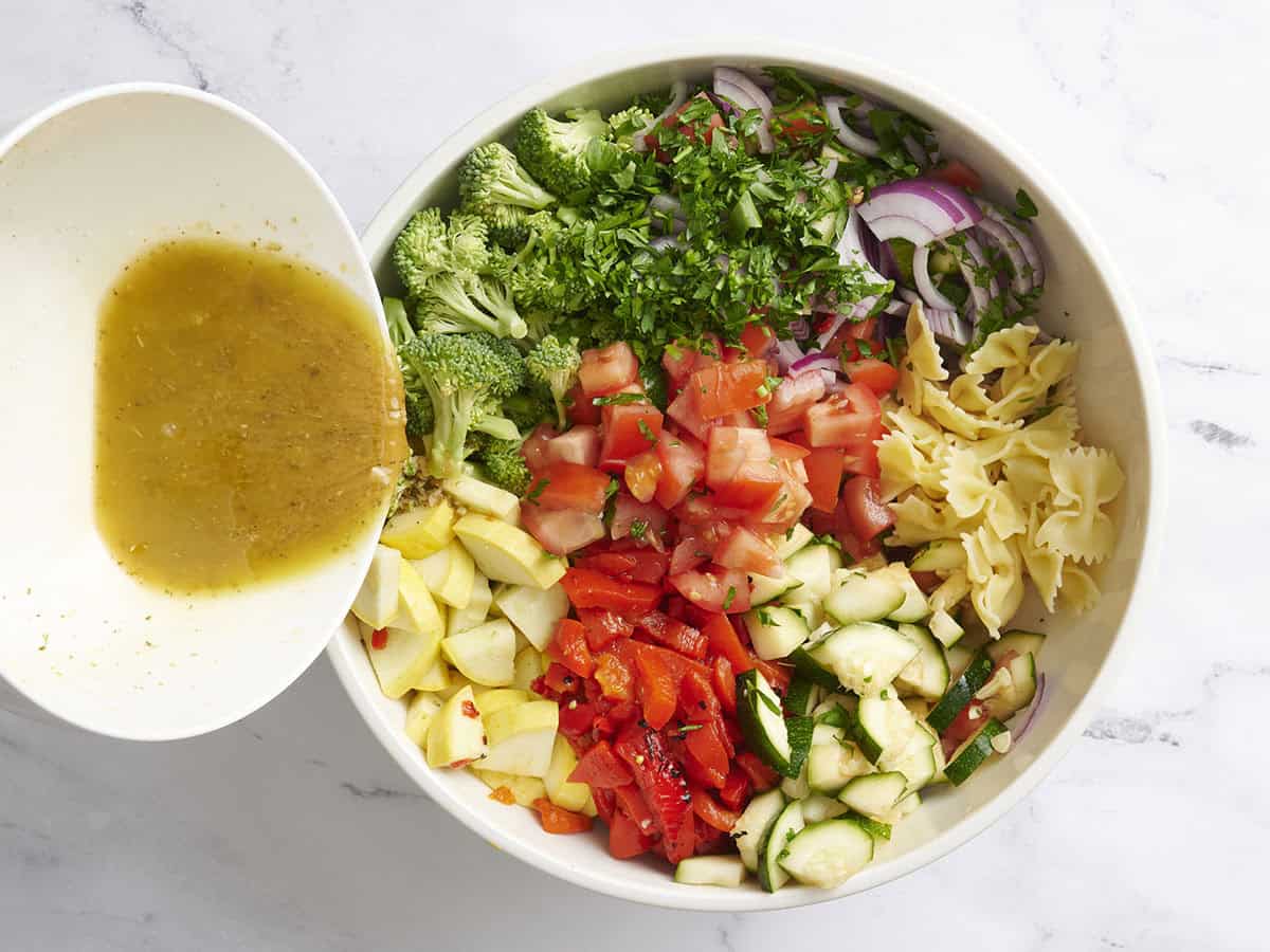 Veggie-Packed Pasta Salad with Creamy Yogurt Dressing