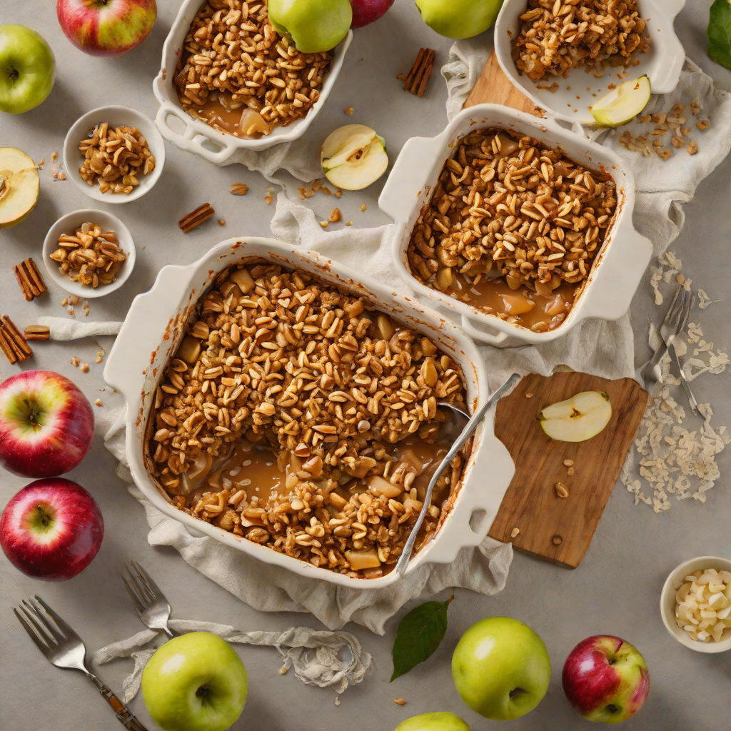 Baked Honey-Glazed Apple Crisp with Oat Topping