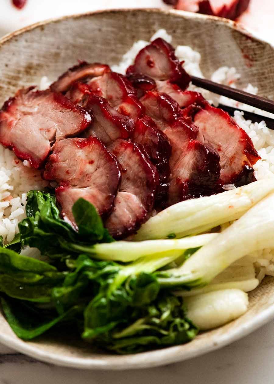 Cantonese-Style Egg Fried Rice with Char Siu Pork
