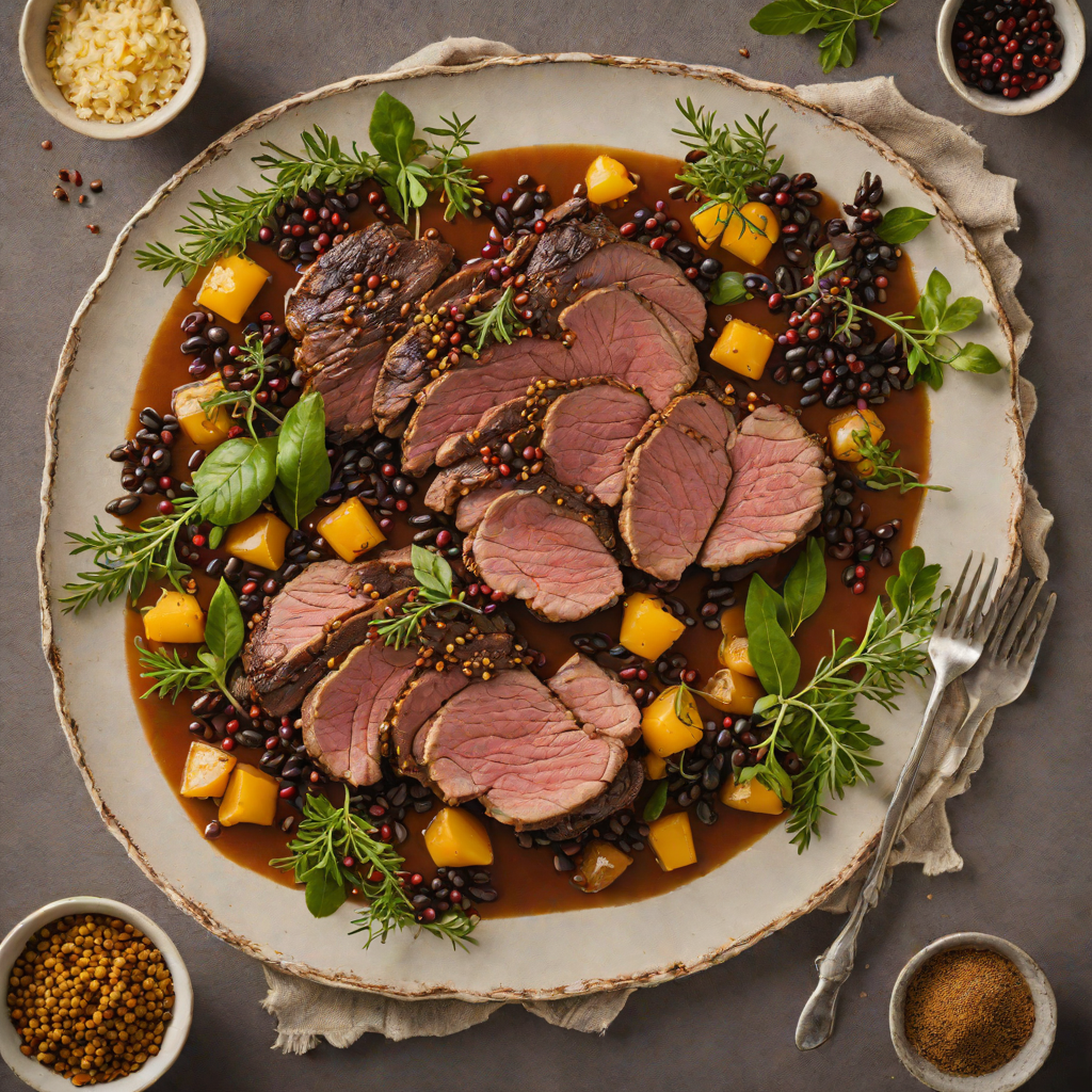 Slow-Roasted Kangaroo Shoulder with Wattleseed and Pepperberry