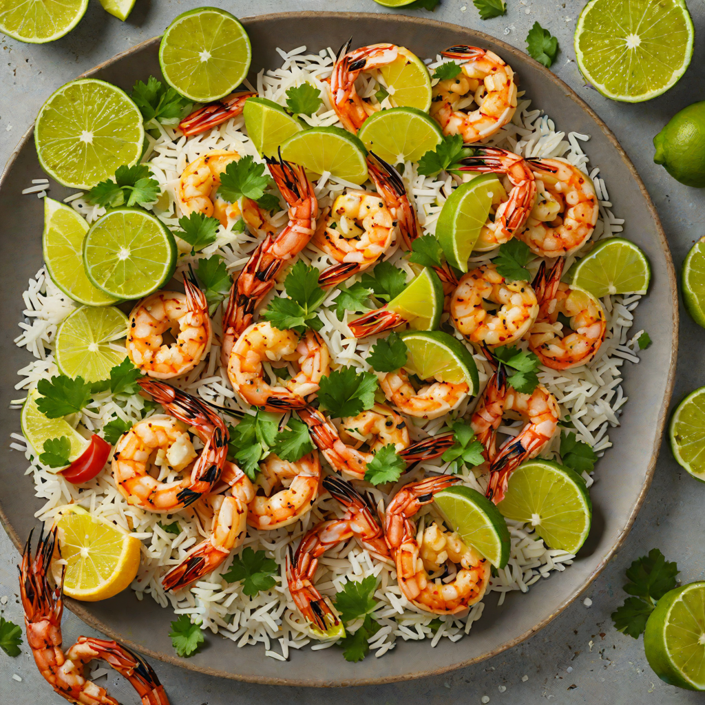 Charcoal-Grilled Spicy Citrus Shrimp with Cilantro Lime Rice