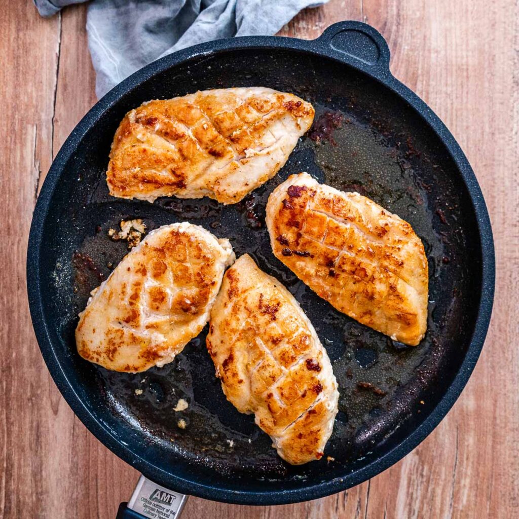 Pan-Seared Chicken with Charred Lemon and Garlic Butter