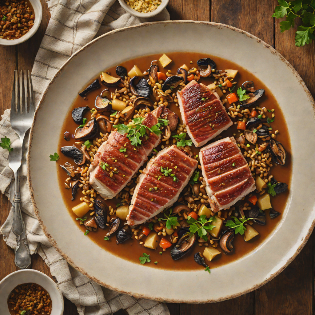 Pan-Roasted Duck with Sitka-Inspired Earthy Mushroom Ragout