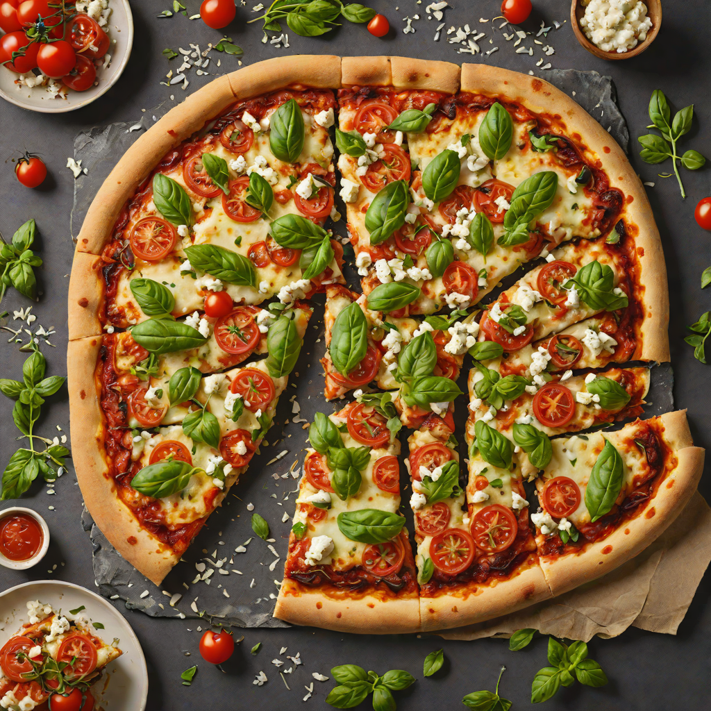 Wood-Fired Greek-Style Margherita Pizza with Feta and Oregano