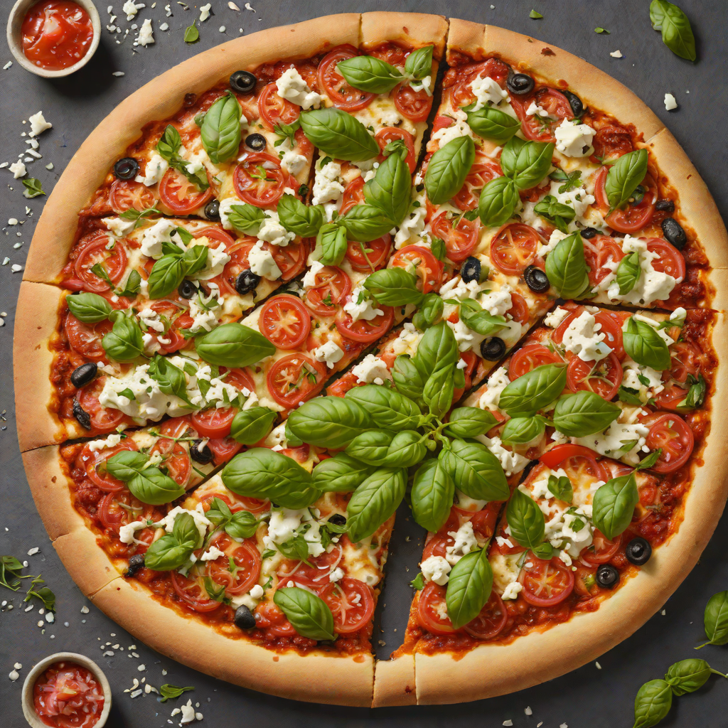 Wood-Fired Greek Margherita Pizza with Feta and Oregano