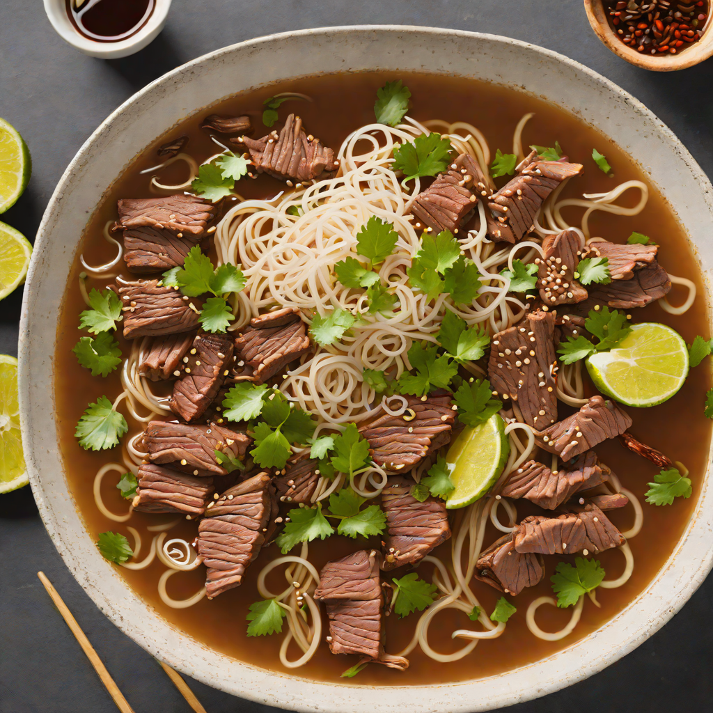Slow-Simmered Beef Pho with Charred Onion and Star Anise Broth