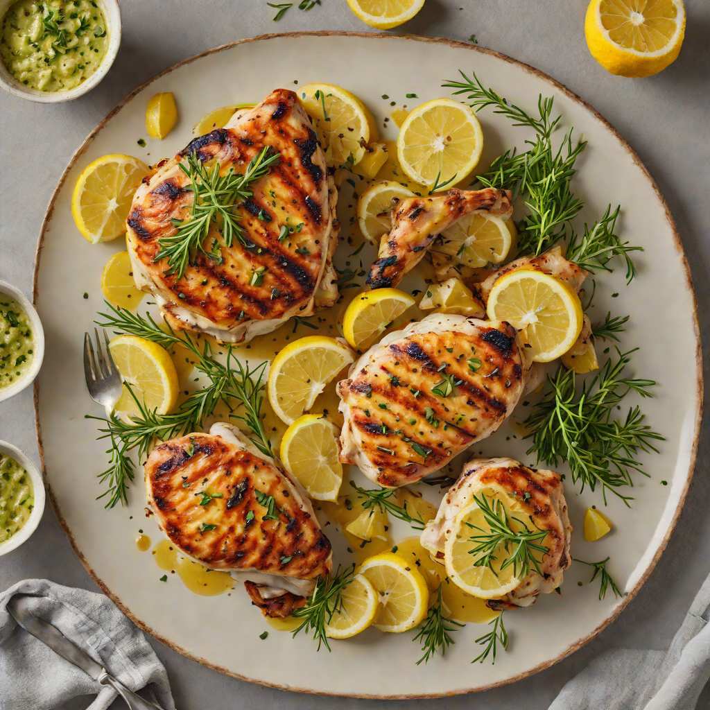 Pan-Seared Chicken with Charred Lemon and Thyme Butter