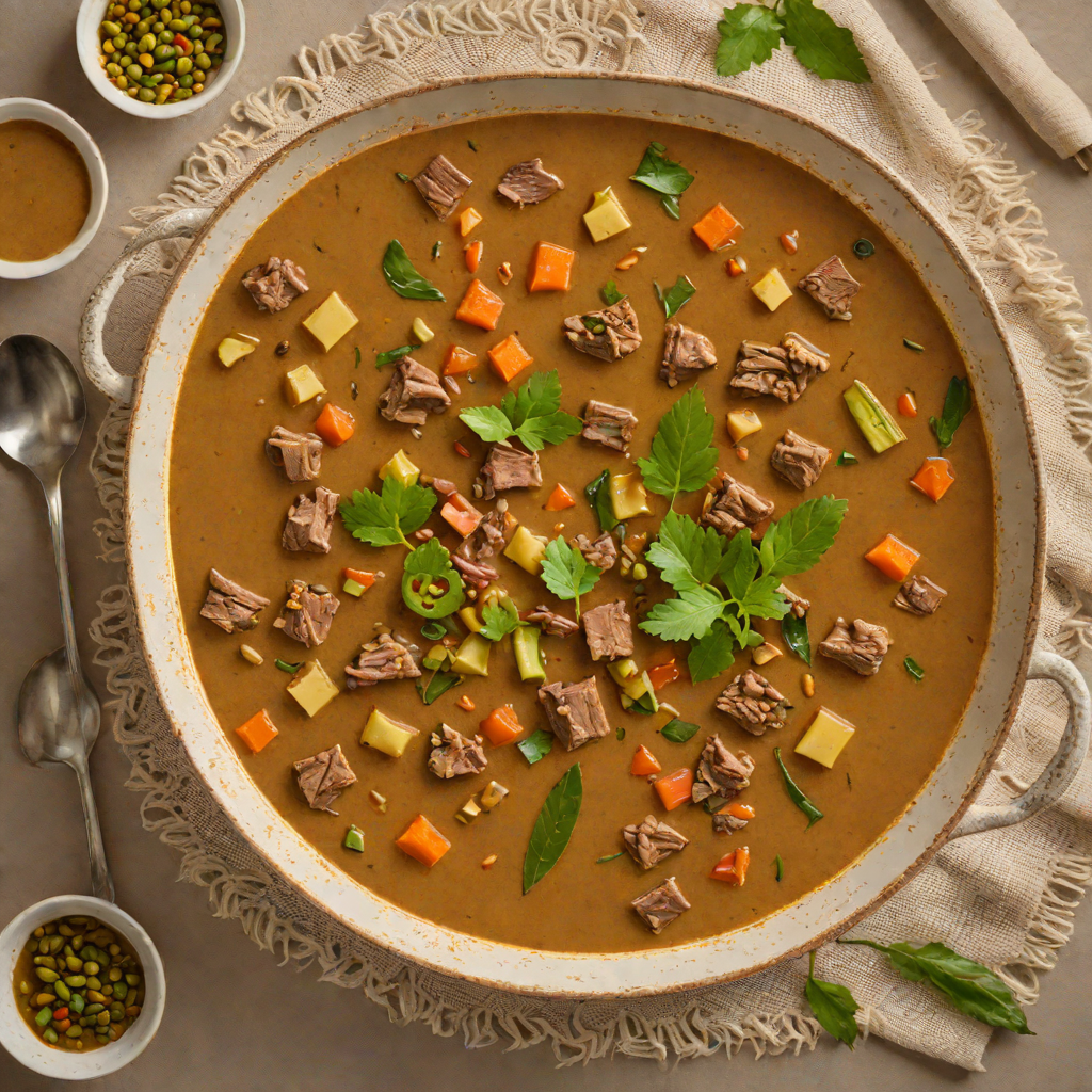 Senegalese Palm Nut Soup with Beef and Okra