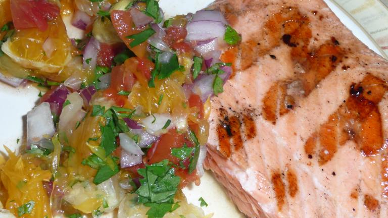 Aperol-Glazed Salmon with Citrus Salsa