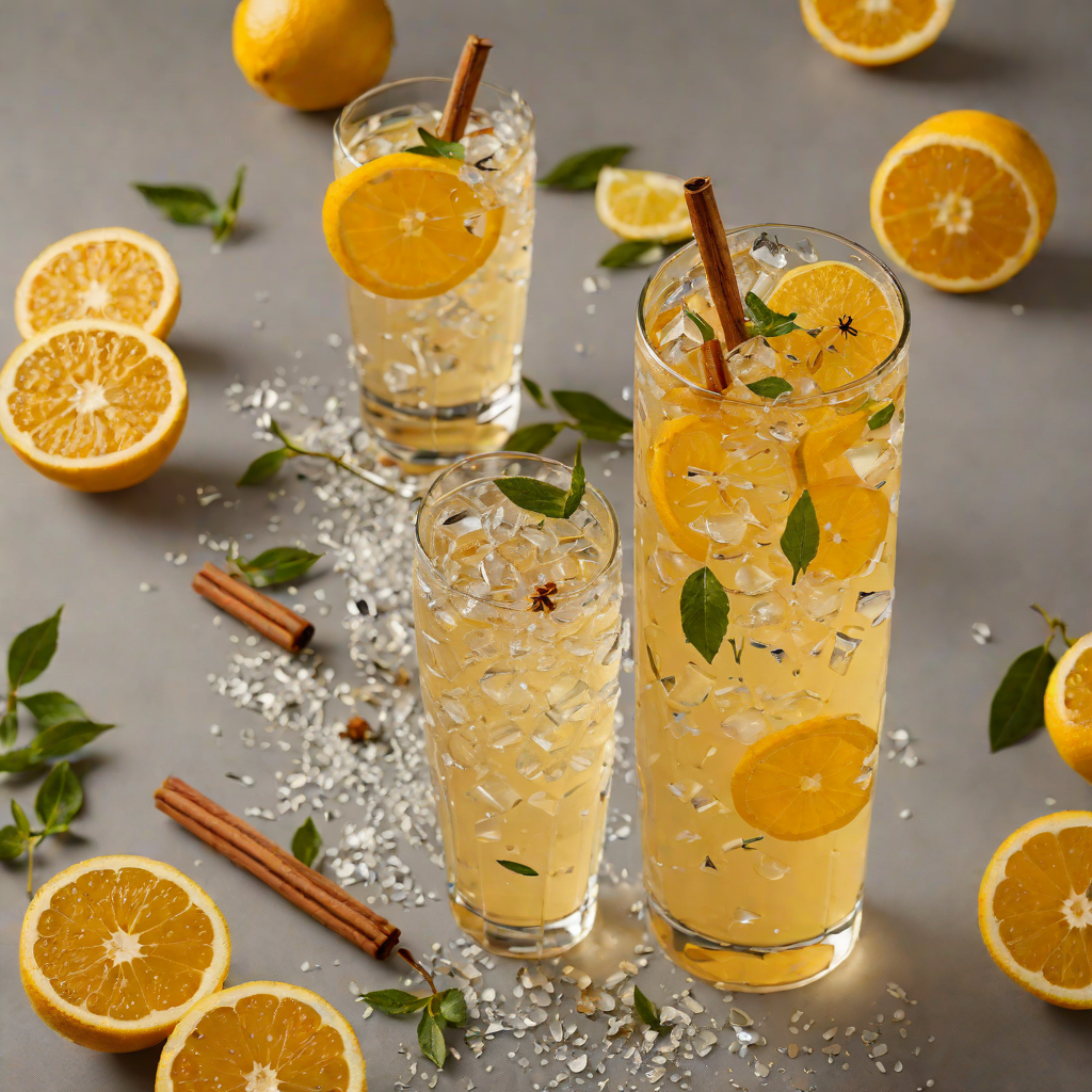 Citrus-Spiced Sparkler with Honey Syrup