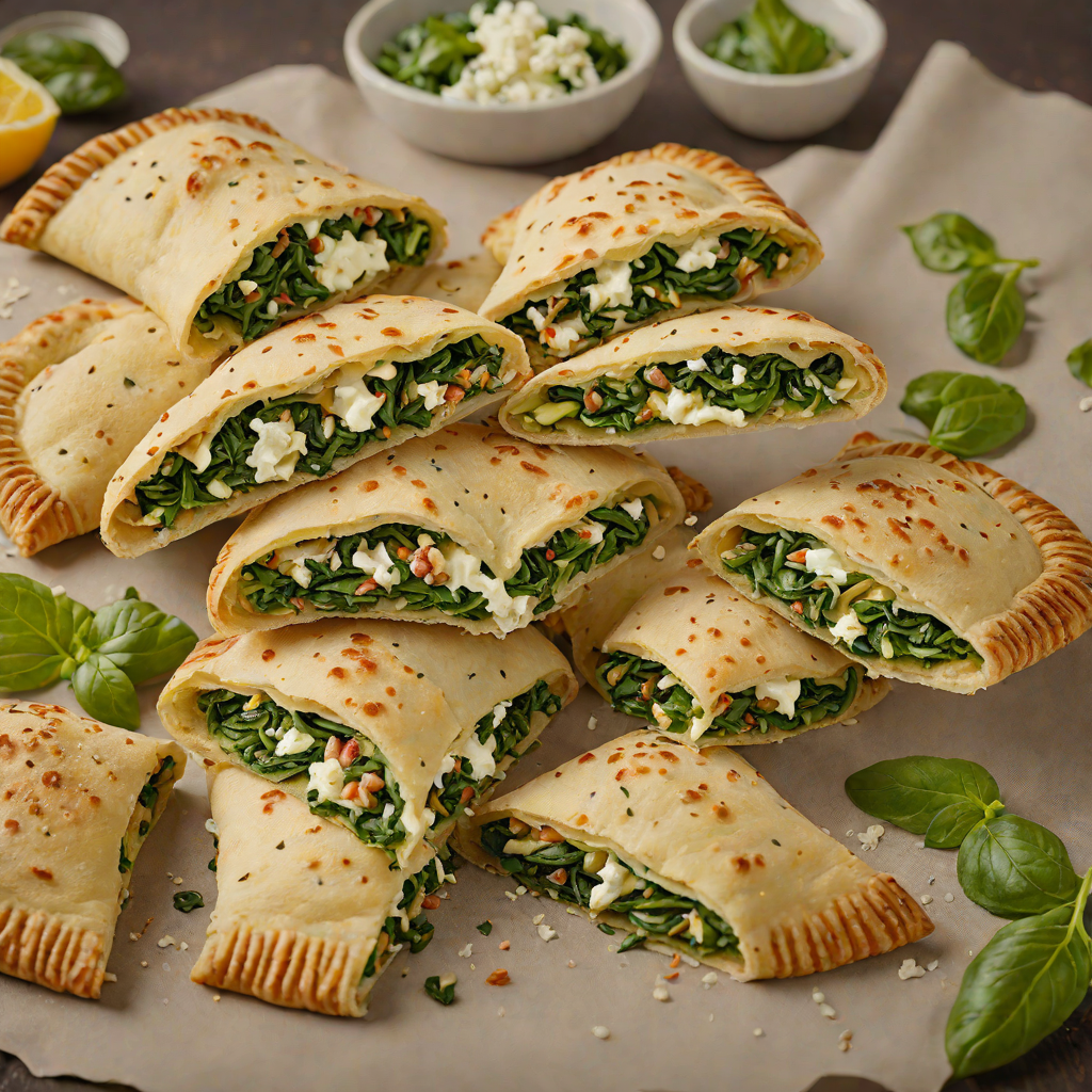 Oven-Baked Greek Spinach and Feta Calzones