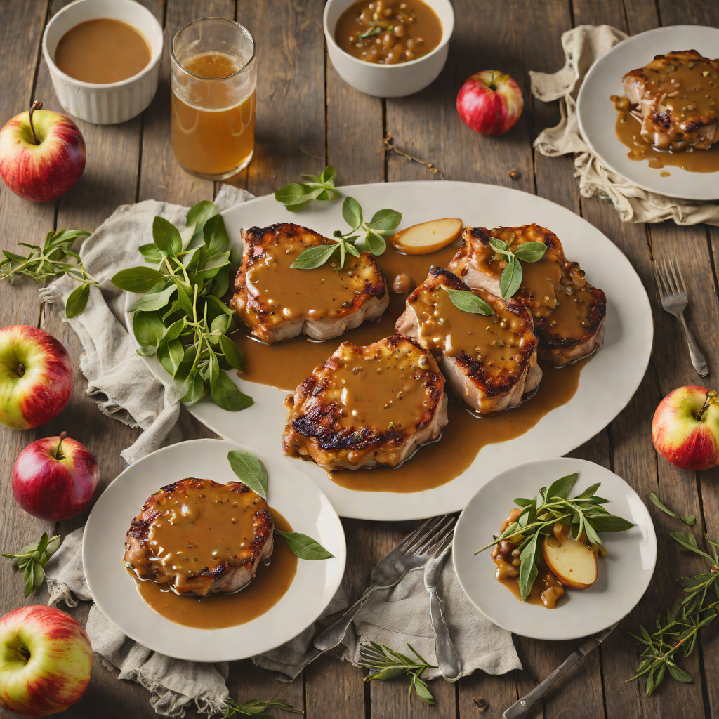 Rustic Apple Cider Pork Chops with Sage Pan Sauce