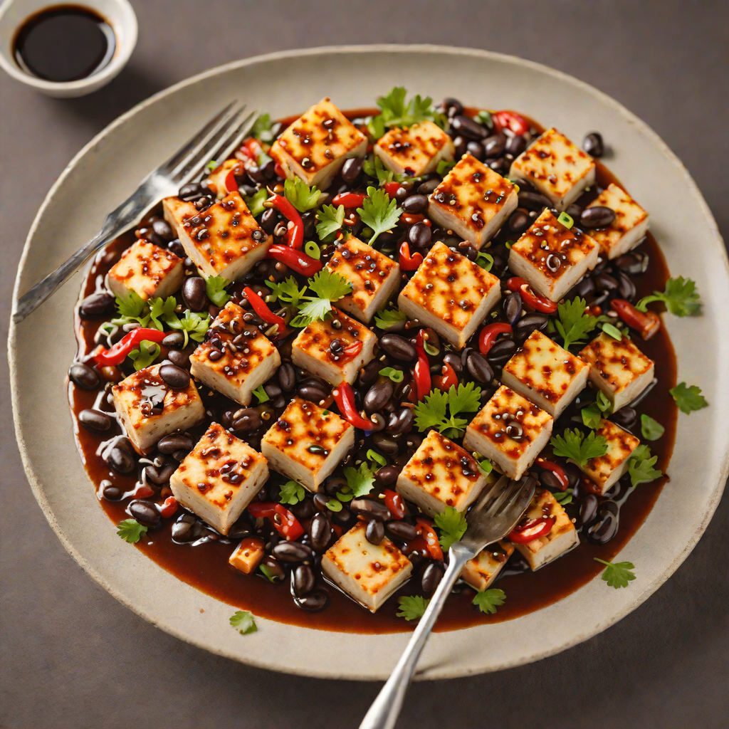 Sautéed Tofu with Black Bean and Chili Garlic Sauce