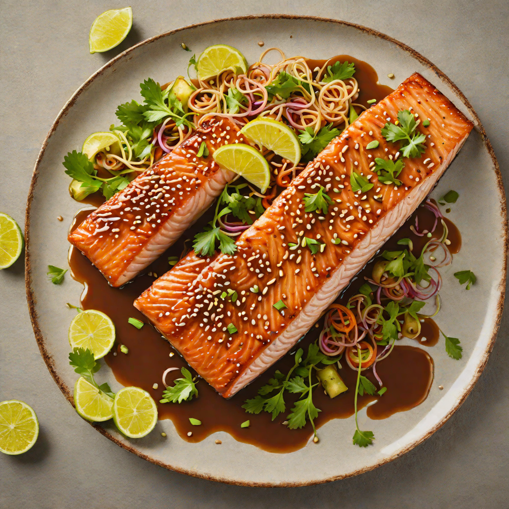 Pan-Seared Asian Fusion Salmon with Ginger Soy Glaze