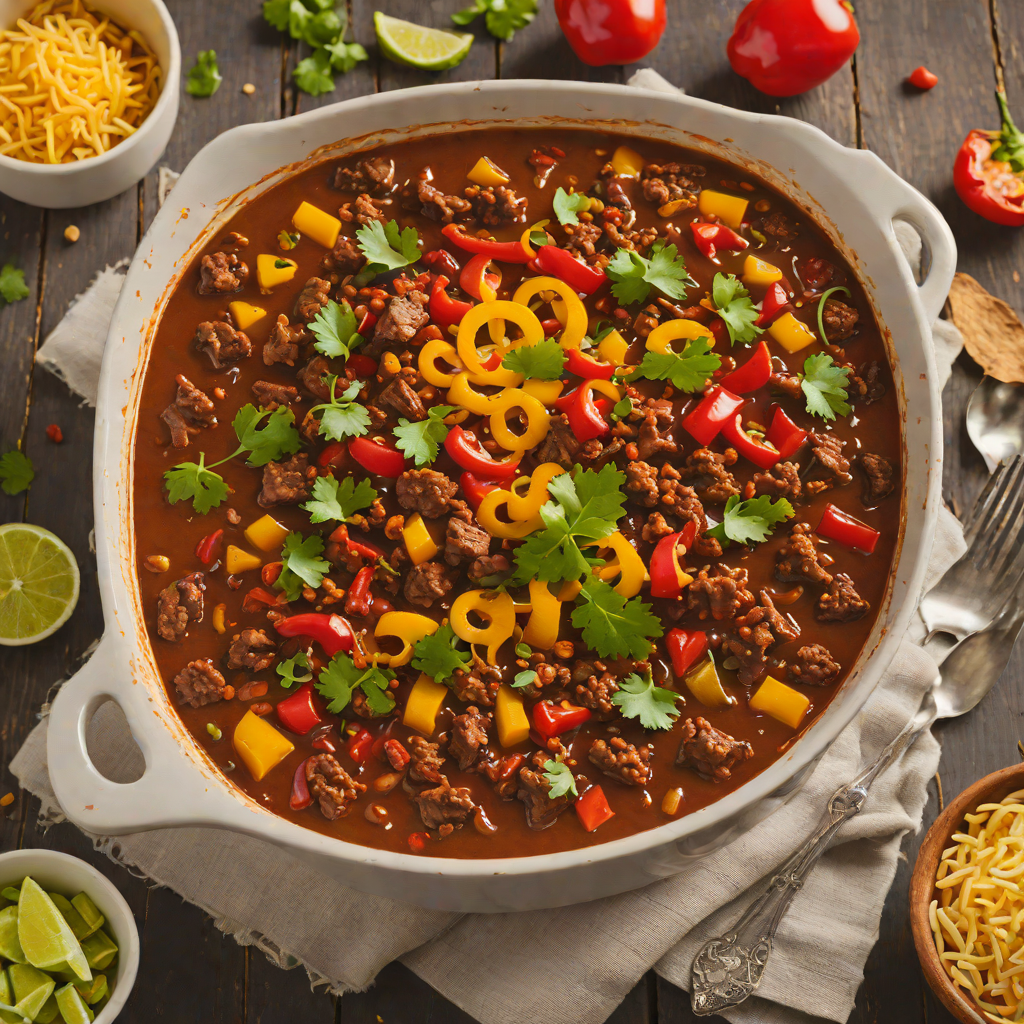 Whiskey-Spiced Beef Chili with Roasted Peppers