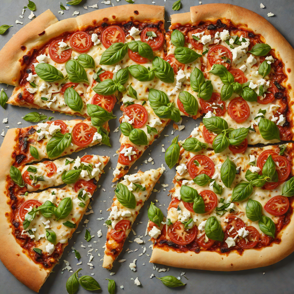 Hand-Tossed Greek-Style Margherita Pizza with Feta and Oregano