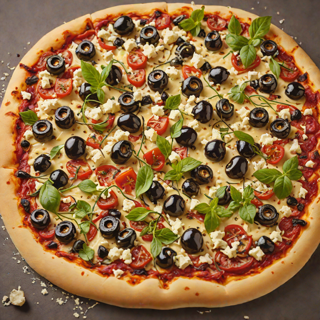 Wood-Fired Greek Style Pizza with Feta and Kalamata Olives