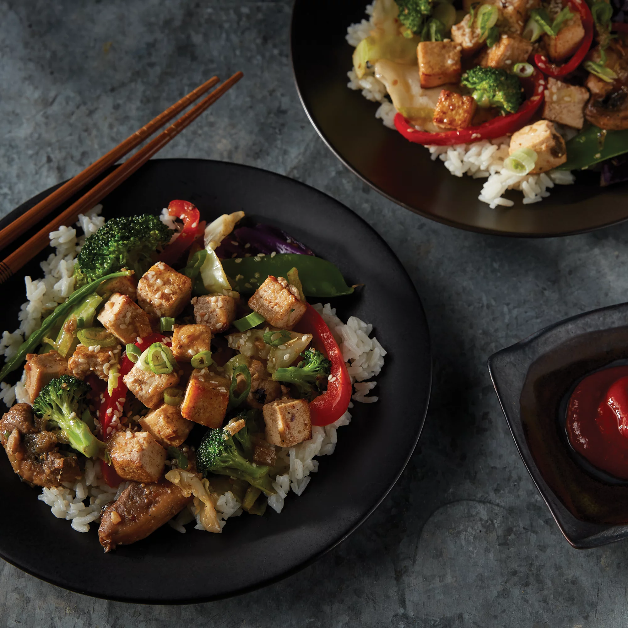Crispy Ginger-Scallion Tofu Stir-Fry