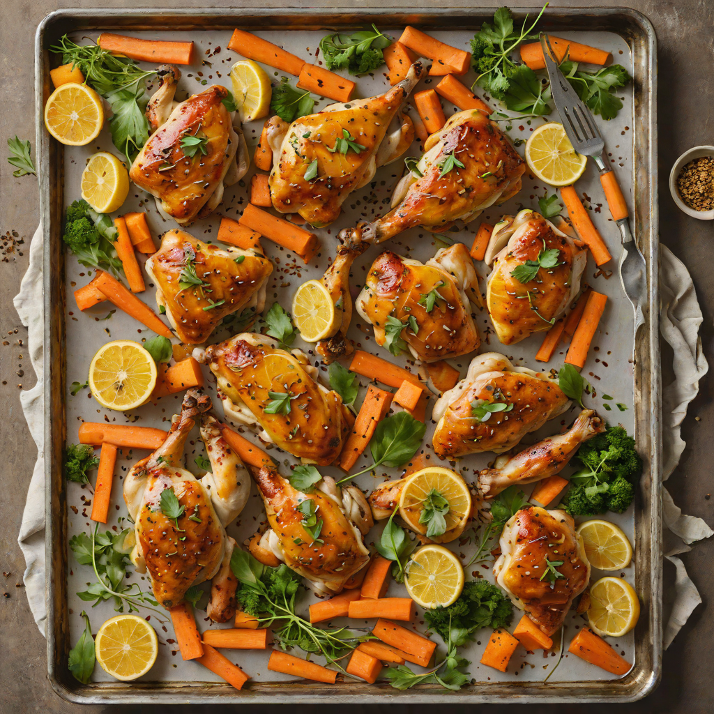 Sheet Pan Citrus-Honey Glazed Chicken with Carrots