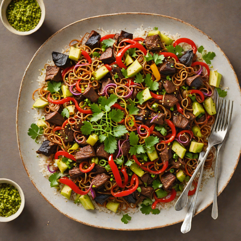 Spiced Kangaroo Stir-Fry with Finger Lime and Kakadu Plum