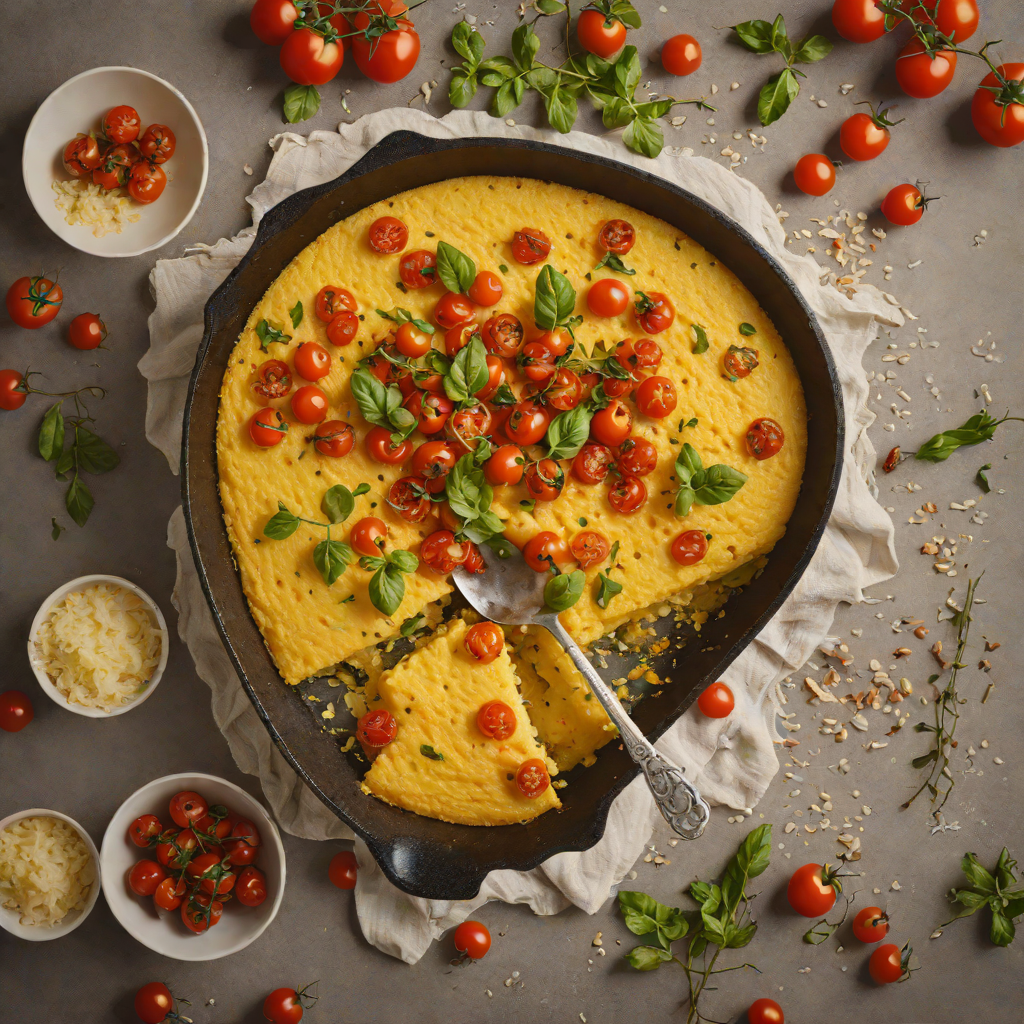 Italian Oven-Baked Polenta with Parmesan and Roasted Cherry Tomatoes