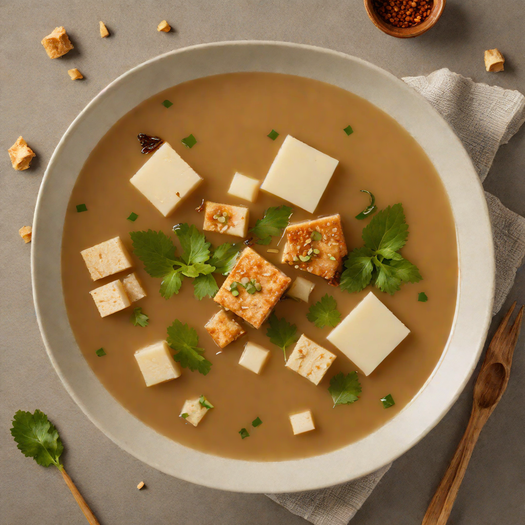 Low-Sodium Ginger Miso Soup with Silken Tofu